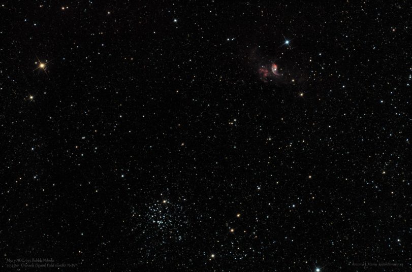 M52 y NGC7635 Bubble Nebula FW